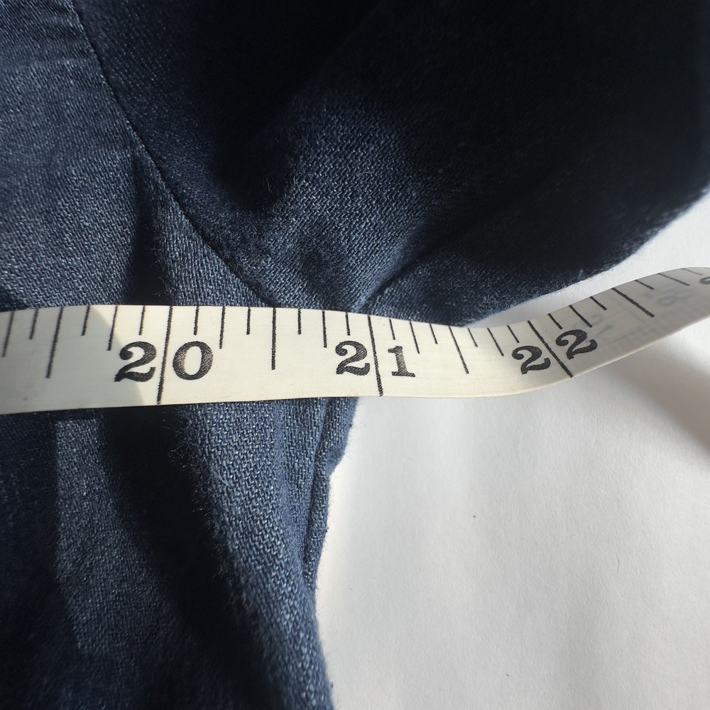 BANANA REPUBLIC Denim Mini Pockets Belt Shirtdress Blue Utility Sz M - Picture 9 of 10